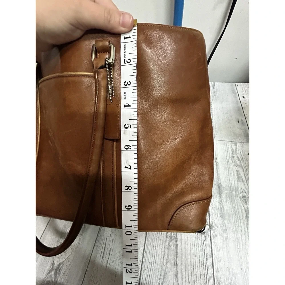 Vintage Coach Hampton Brown Leather Tote Bag 7515 Needs Restoring